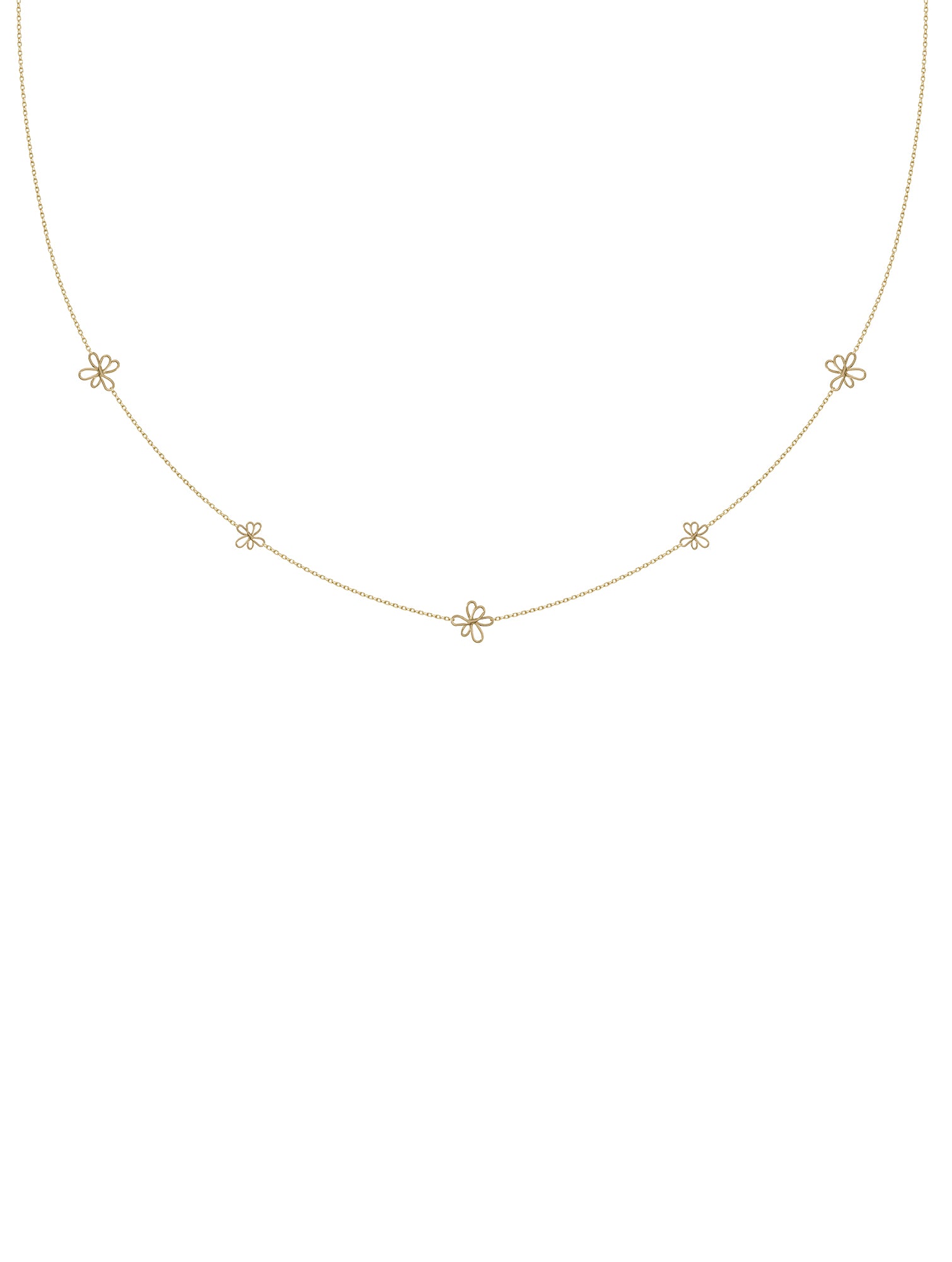 Mini Fuji Necklace N°2 - naszyjnik z zawieszką w kształcie kwiatka, 45