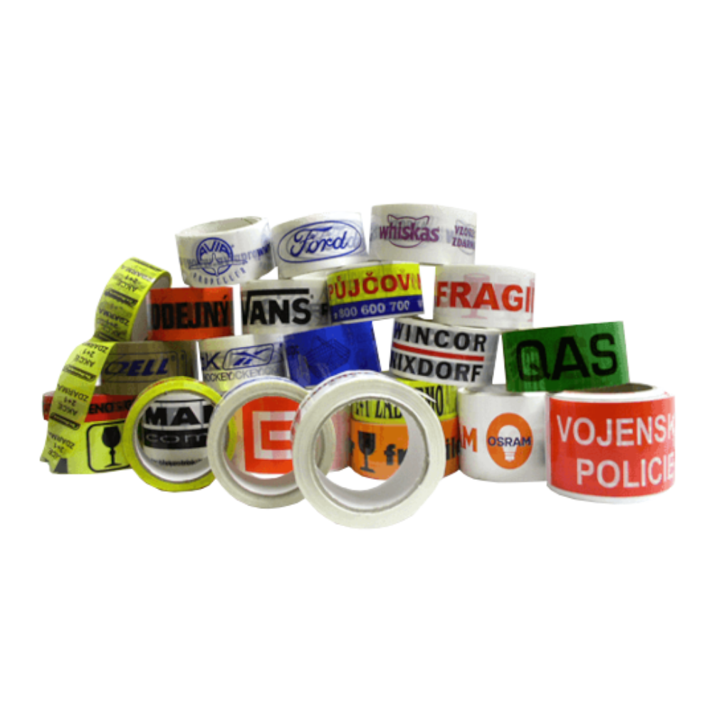 Taśma Pakowa z Własnym Nadrukiem (2 Kolory) 36szt. 48MM 60MB - Opakowania.Online