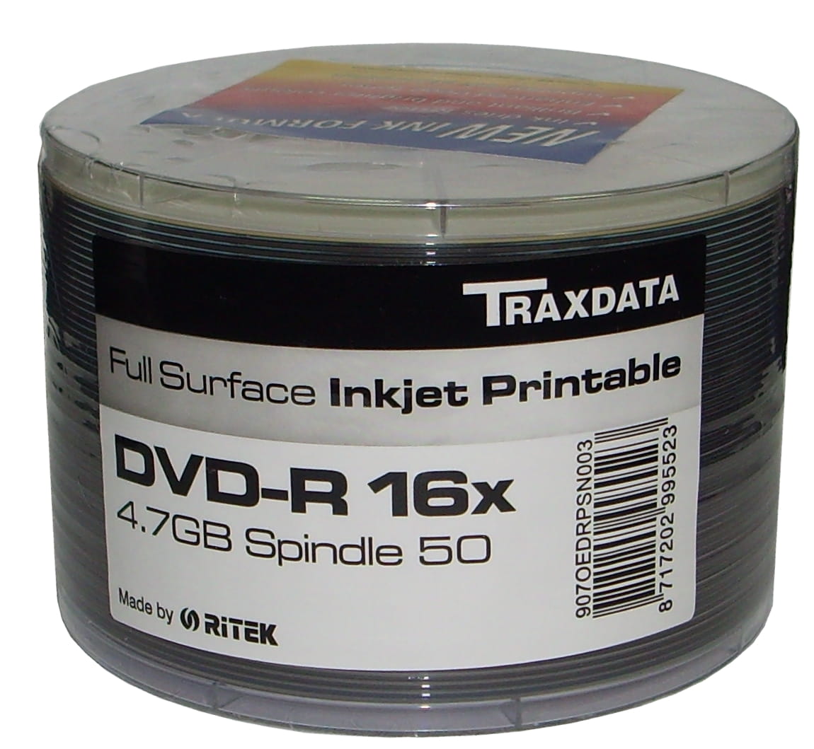 RITEK DVD-R x16 4,7GB PRINT FF s-50 traxdata 907SP50NOPCPL TRDPW50 - Henryx24