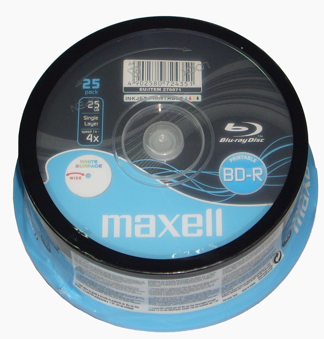 MAXELL BD-R x4 25GB PRINT FF c-10 276072.00.TW - Henryx24