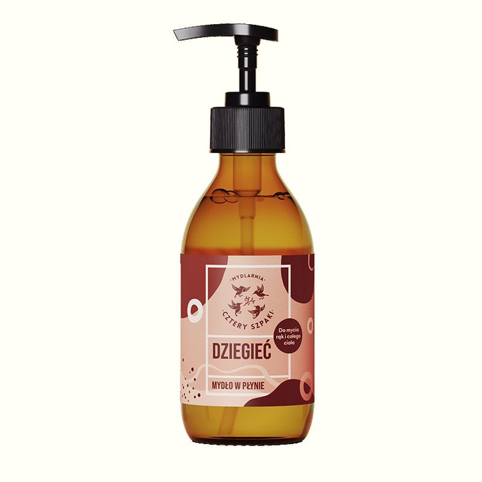 4 Szpaki Mydło w płynie Dziegieć, 300 ml