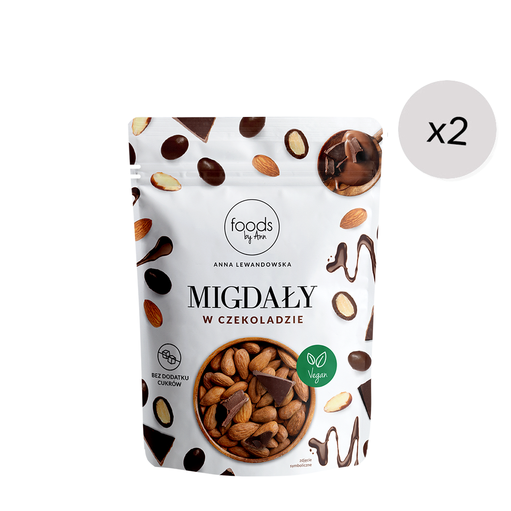Migdały w czekoladzie, 75 g x2