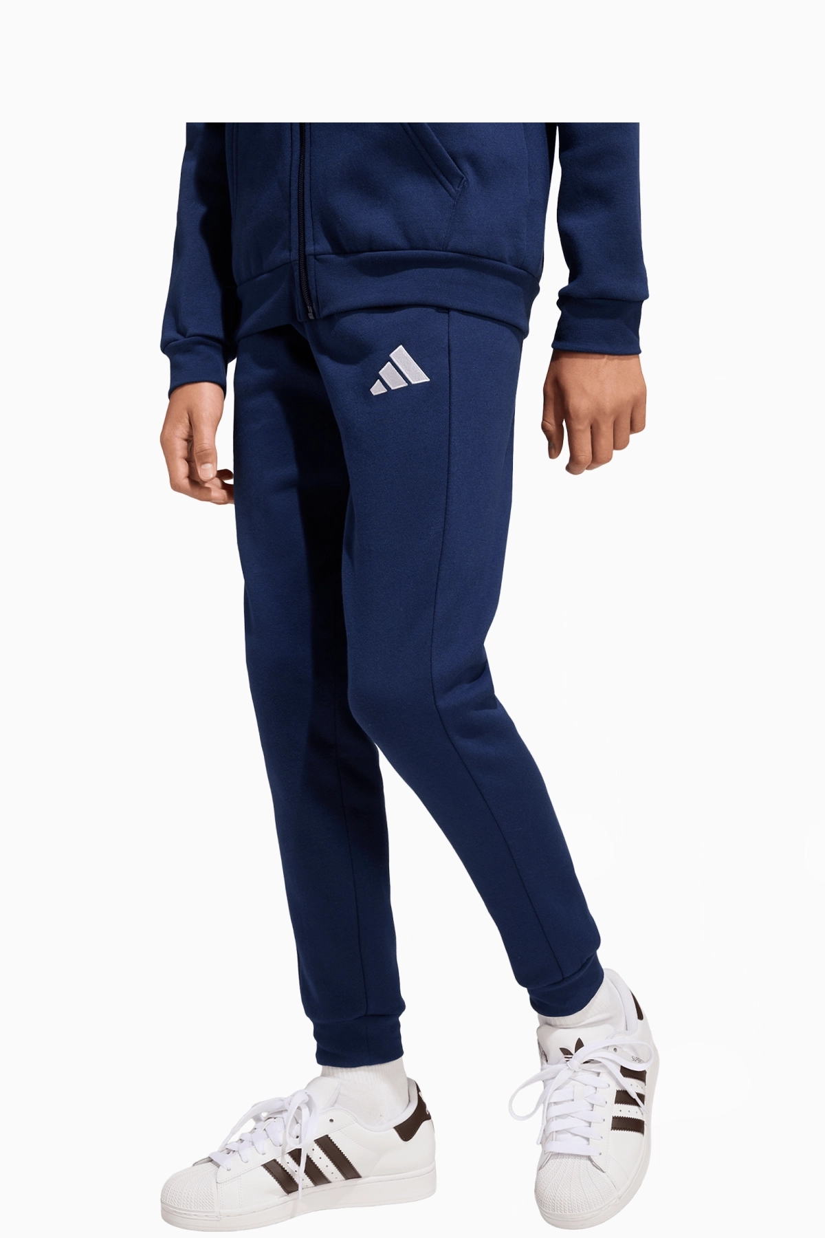 Spodnie bawełniane adidas Olimpia Elbląg Junior - Granatowy