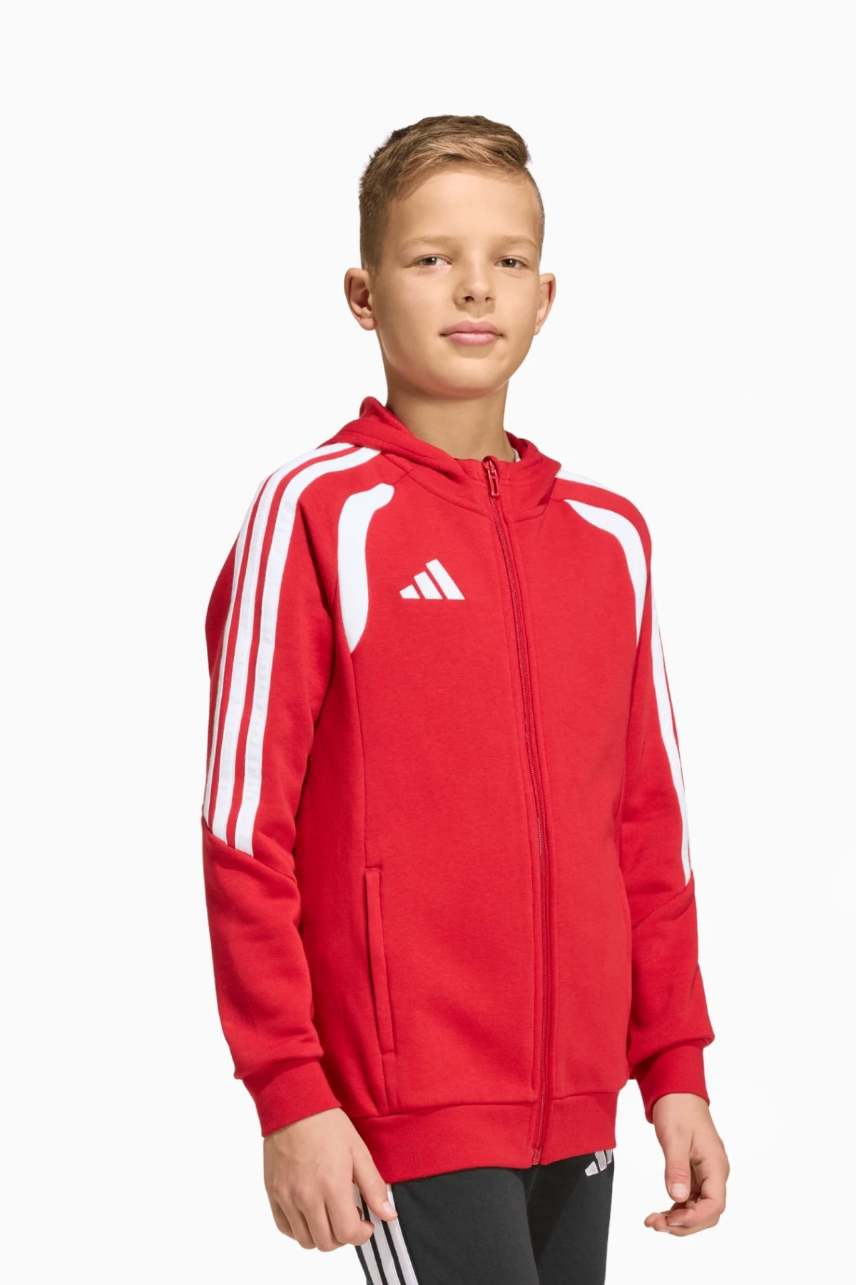 Bluza z kapturem adidas Tiro 26 League Sweat Full-Zip Junior - Czerwony