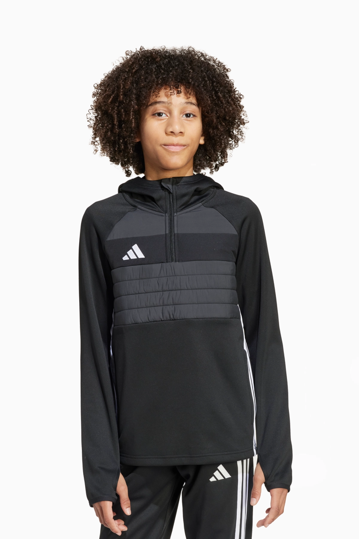 Bluza z kapturem adidas Tiro 25 Essentials Winterized Training Junior - Czarny