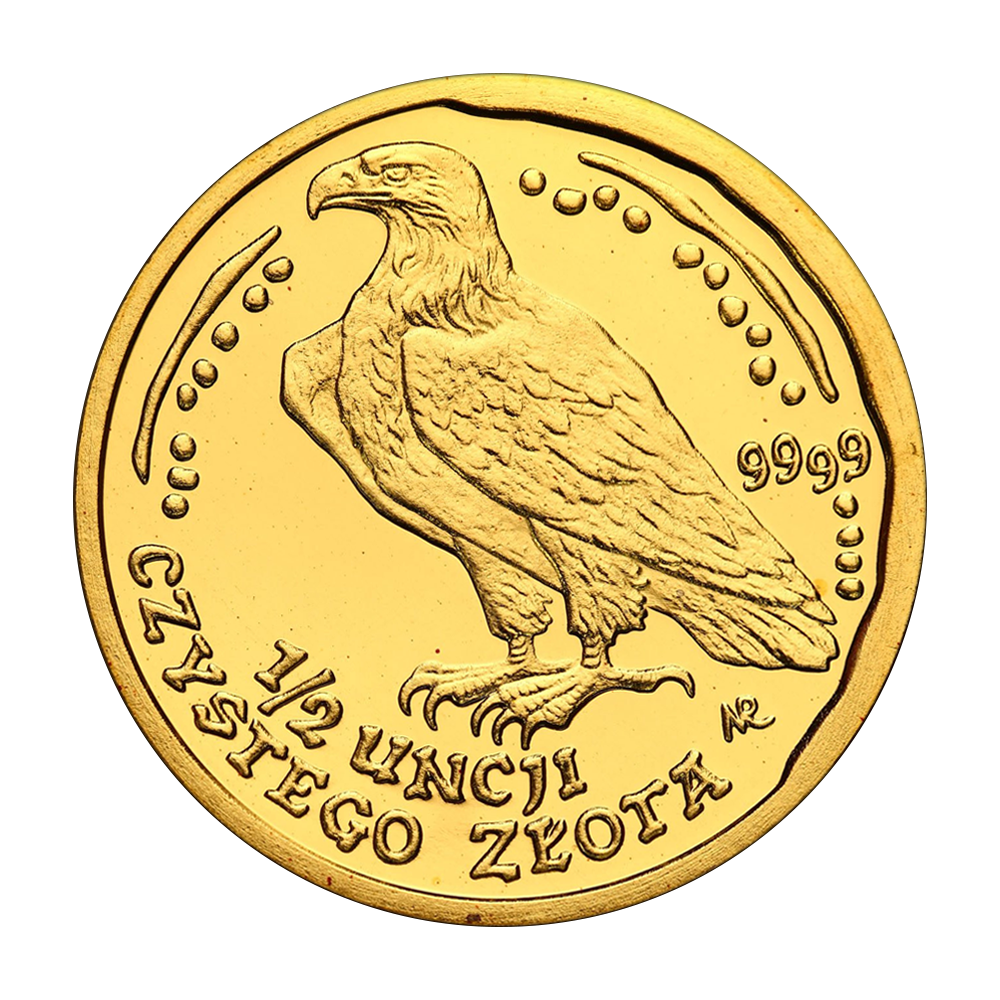 Złota moneta Orzeł Bielik 1/2 uncji - wysyłka 24 h! - Mennica Skarbowa
