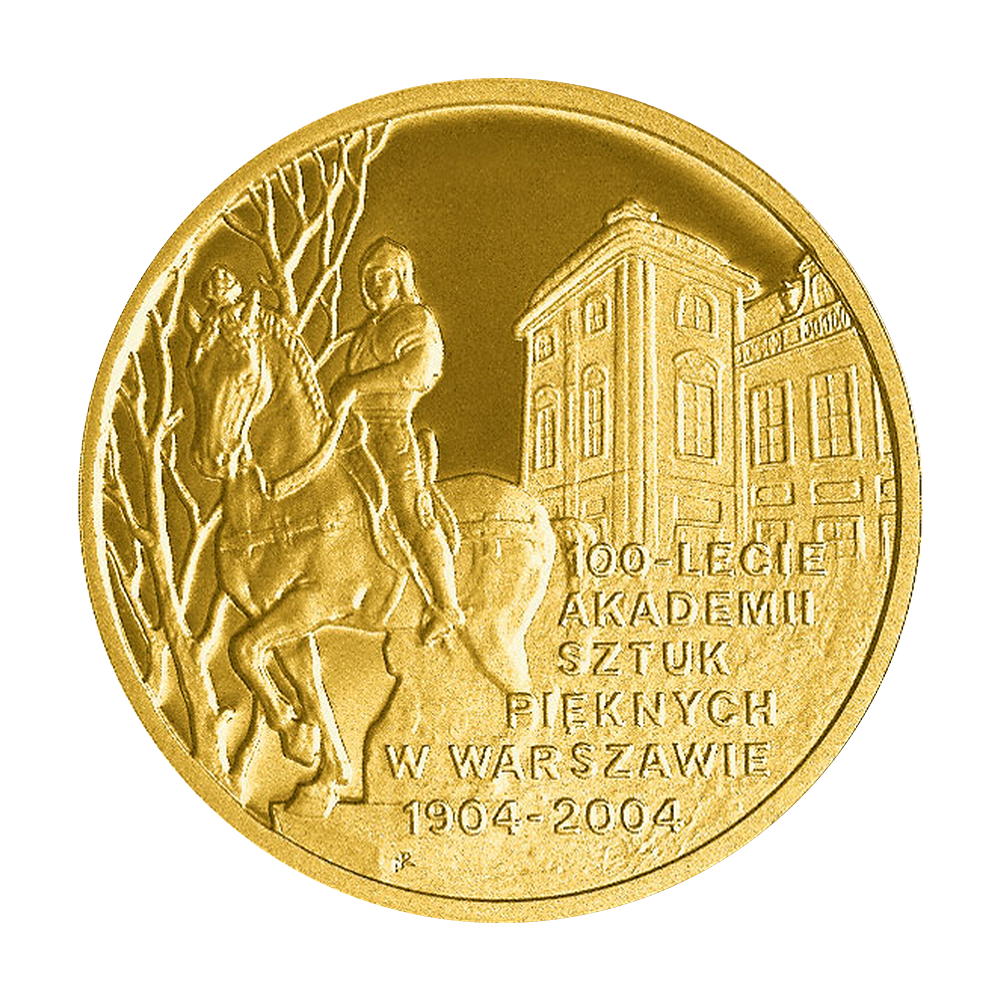 Złota moneta 200 zł 100-lecie Akademii Sztuk Pięknych w Warszawie 2004 - wysyłka 24 h! - Mennica Skarbowa