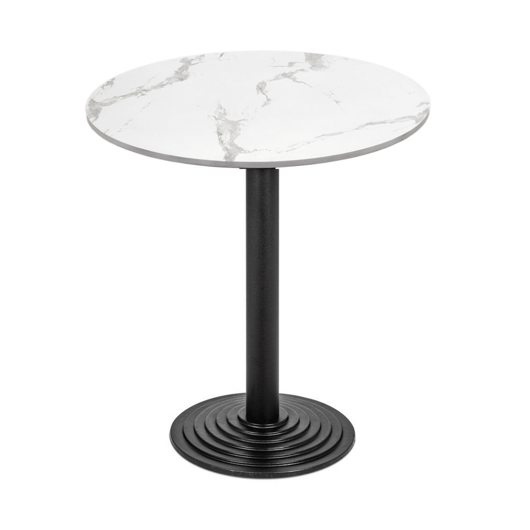 Stolik kawiarniany / kawowy Fi70cm – Biały Marmur