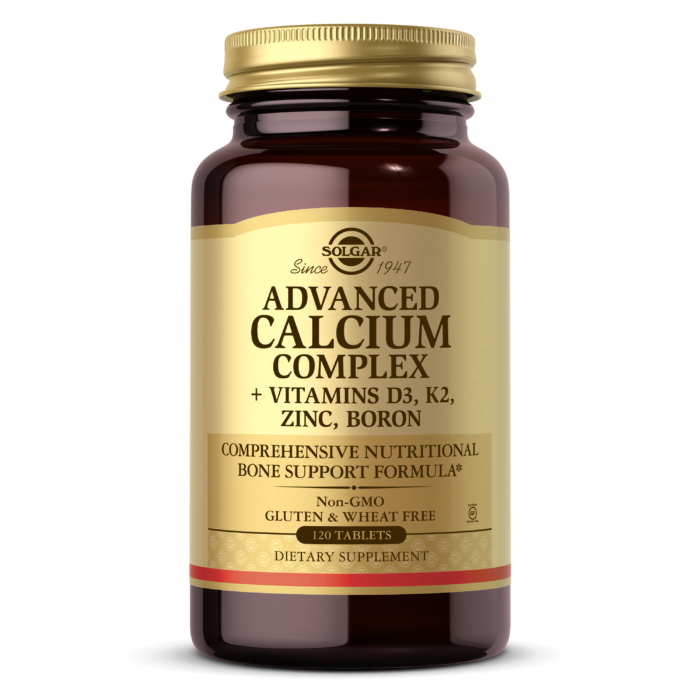 Solgar advanced calcium complex + witaminy d3, k2, cynk, bor, 120 tabletek