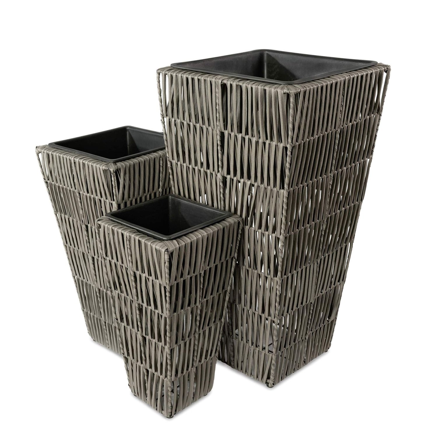 Pflanzkübel TASULO 3er-Set - Grau