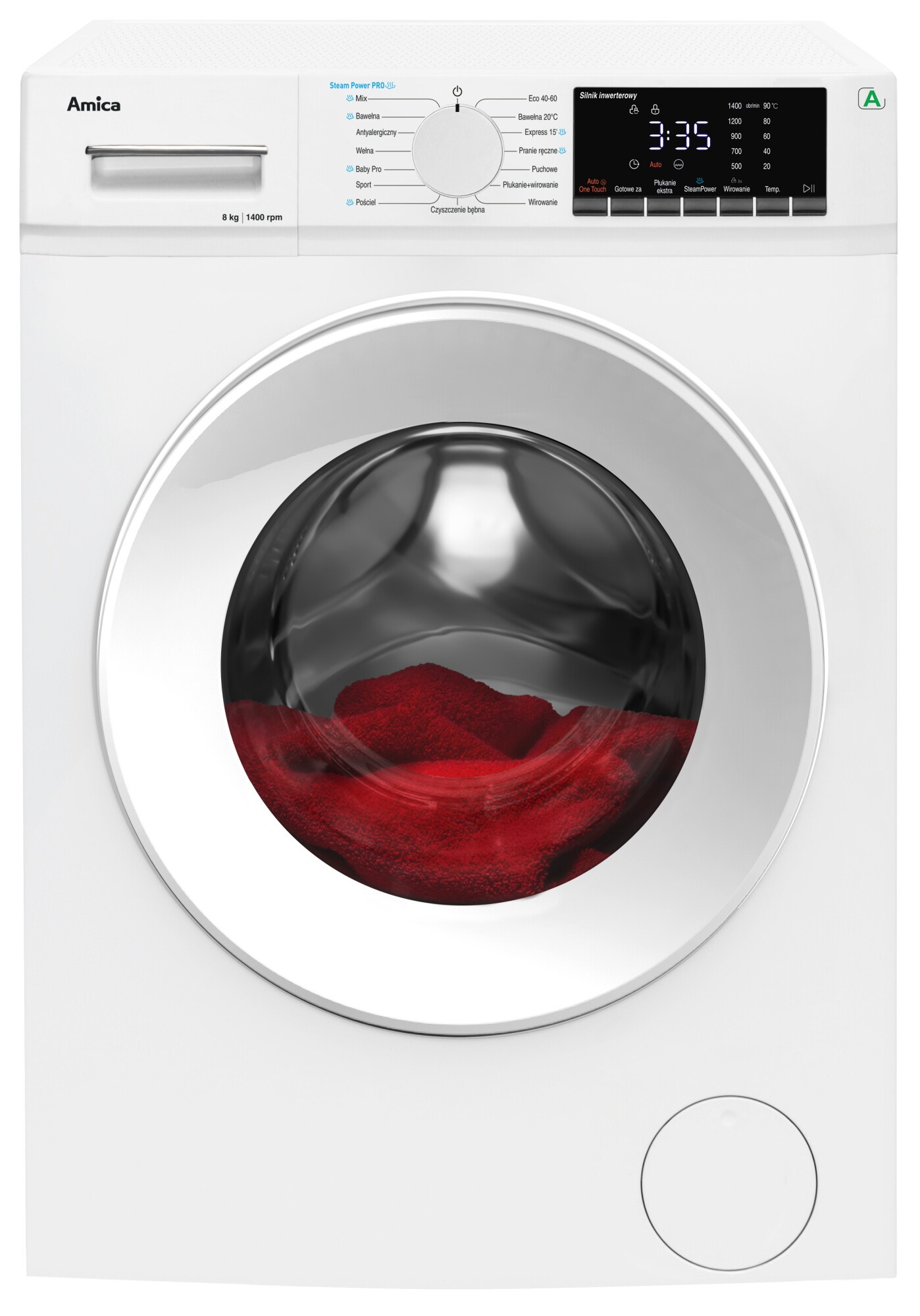 Pralka Amica WA5S814ALiSH Slim Biały 8 kg 1400 RPM LogicDrive 3.0