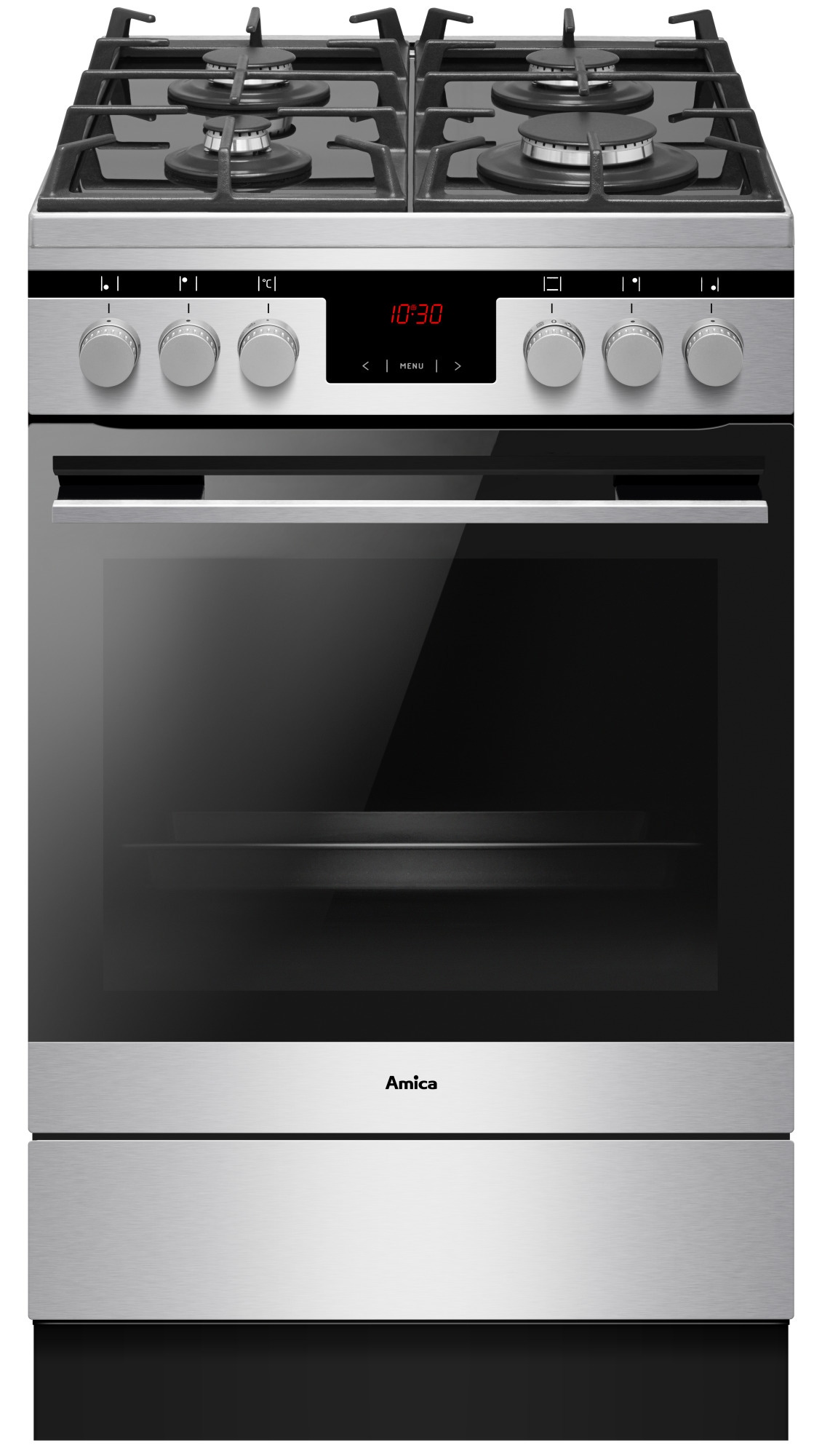 Kuchnia gazowo-elektryczna Amica 514GcED3.43ZpTsKDA(XxL) PIZZA 50 cm Srebrny