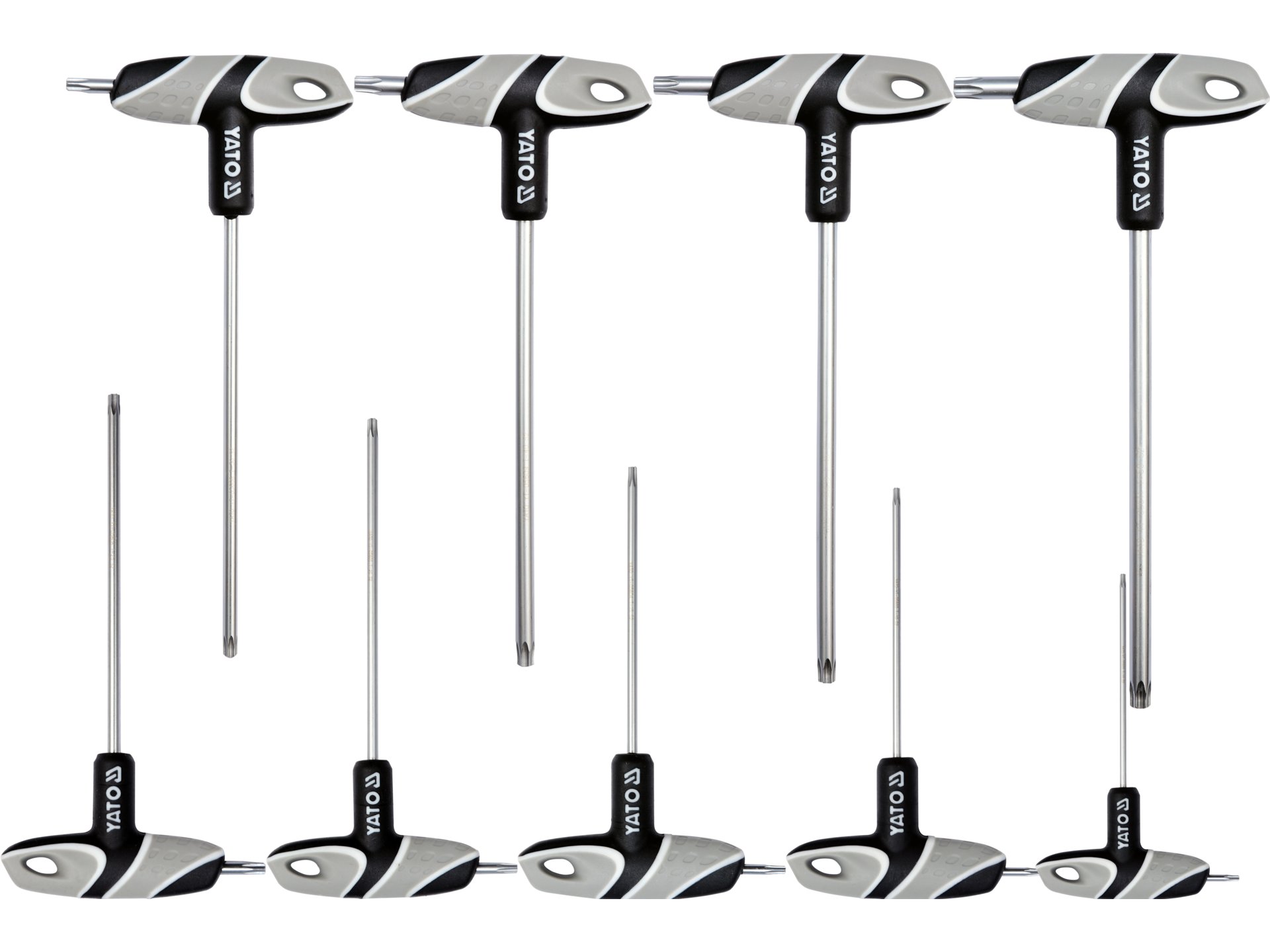 Zestaw kluczy trzpieniowych YATO TORX z rękojeścią 9 szt. T10-T50 YT-05615