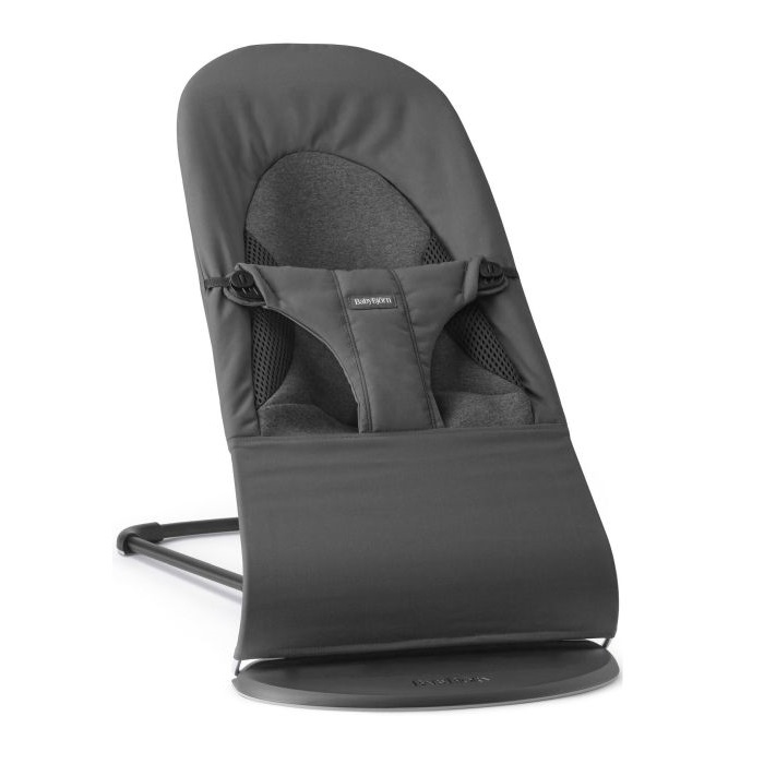 BabyBjorn Leżaczek Balance Soft-Woven/Jersey Tri Fabric Ciemny Szary