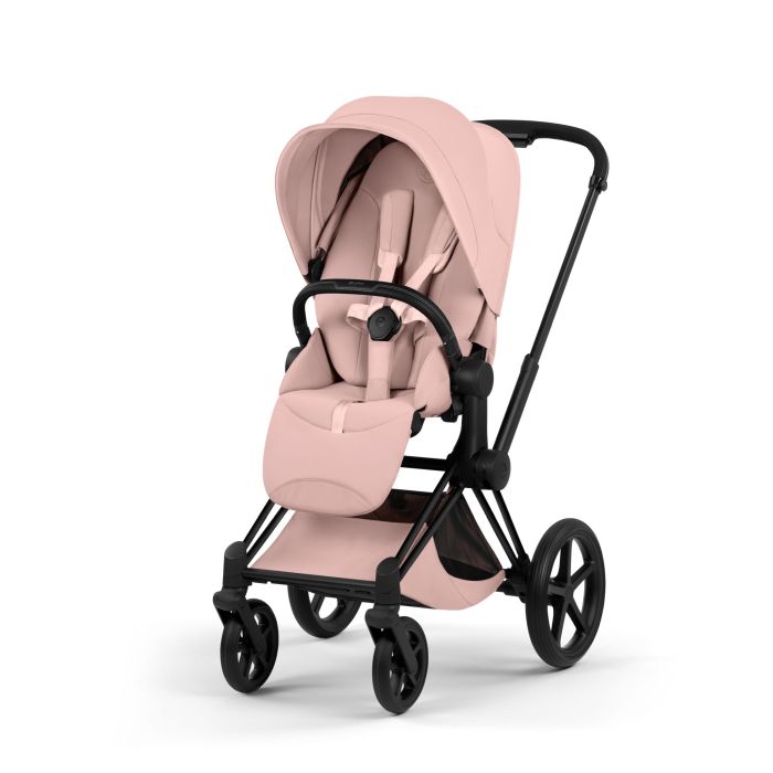 Cybex Priam 5.0 Style - wózek spacerowy-Peach Pink-Matt Black (with black leather)