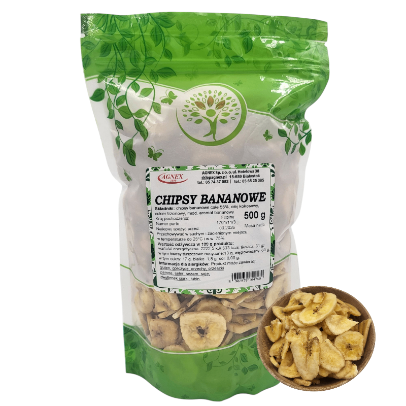 Chipsy bananowe 500g
