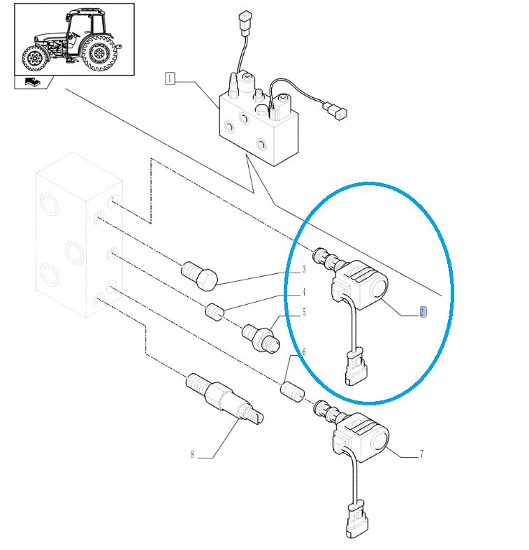 Elektrozawór New Holland T4 TN 5188937 CNH