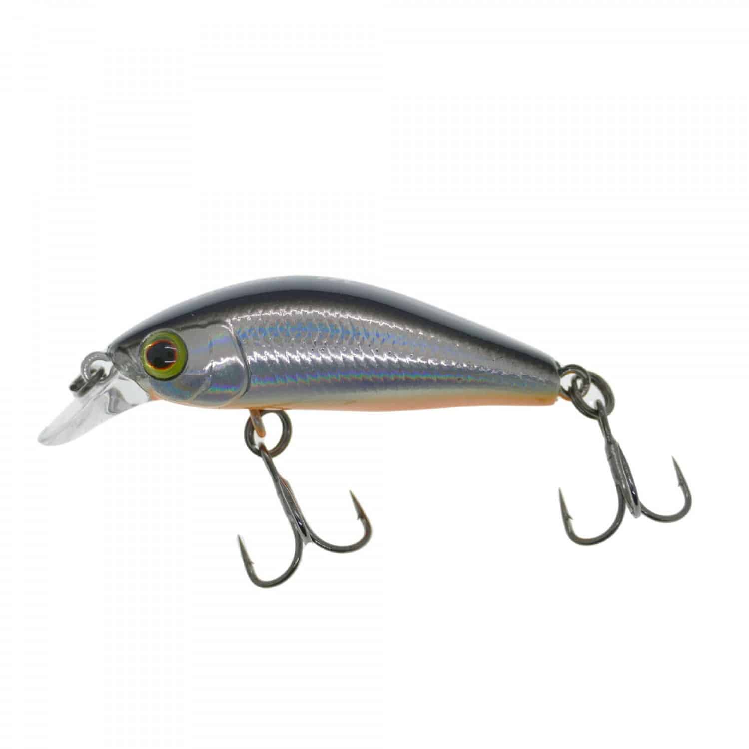 JACKALL wobler Chubby Minnow 35SP Laser Silver & BLack