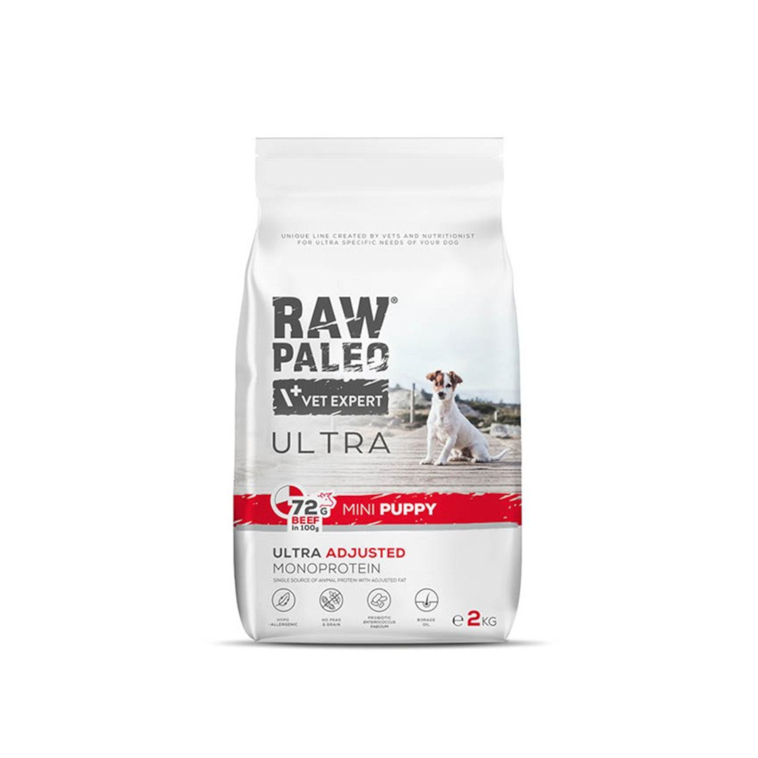 Beef Puppy Mini | RAW PALEO Ultra | 2kg | Sucha karma z wołowiną dla szczeniąt ras małych