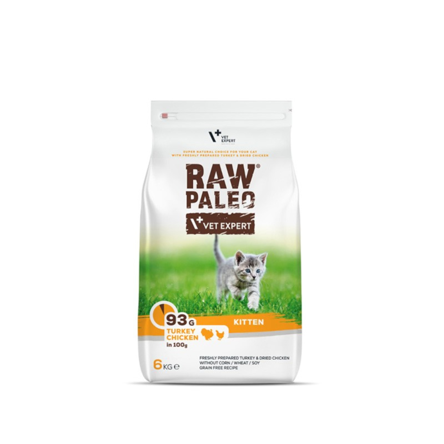 RAW PALEO KITTEN – sucha karma z indykiem i kurczakiem dla kociąt
