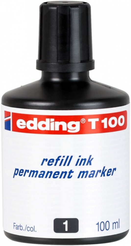Edding T 100 tusz do markerów permanentnych 100 ml czarny