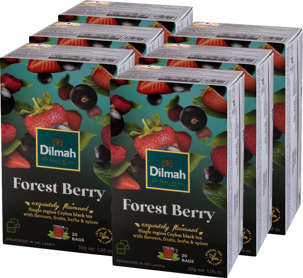 Dilmah Herbata czarna Forest Berry (owoce leśne) w torebkach 20 x 1.5 g