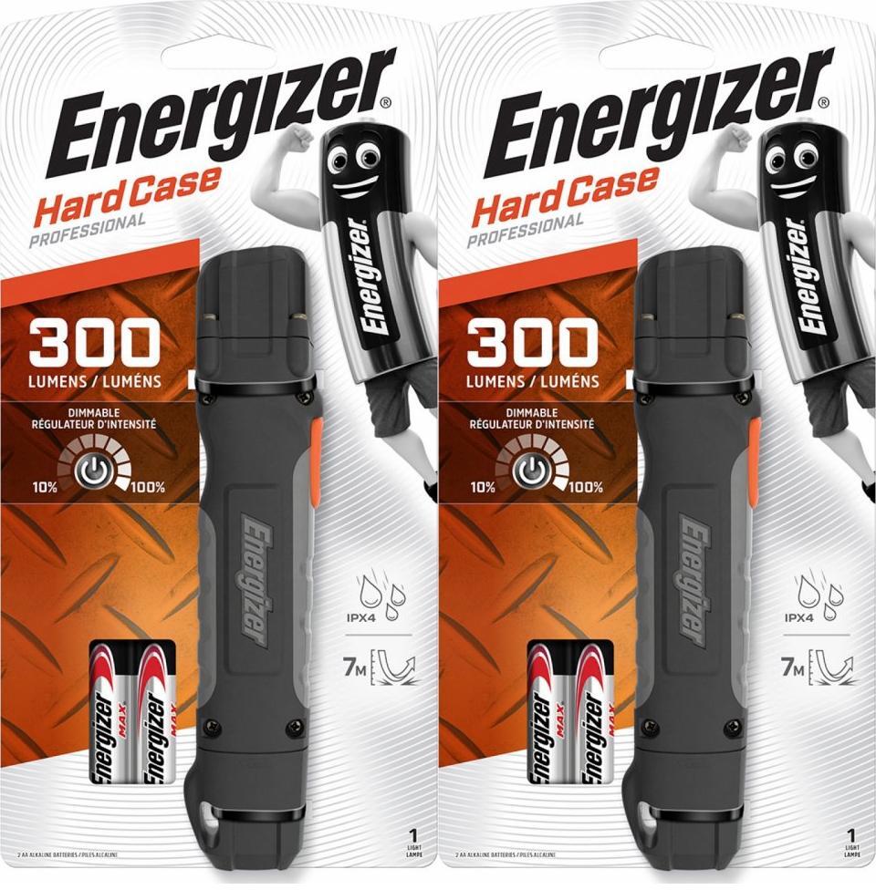 Energizer Hard Case Profesional latarka LED ręczna + 2x baterie AA, czarna