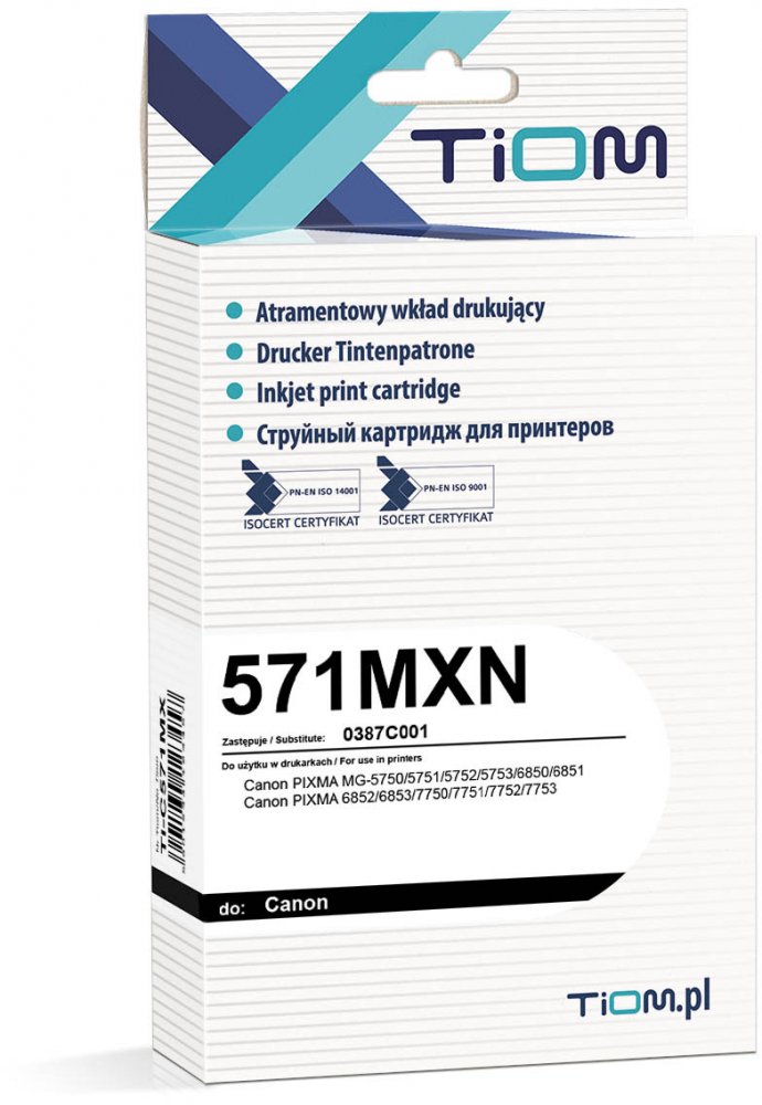 Tusz Tiom Ti-C571MX (CLI-571M), 645 stron, magenta – zamiennik do Canon