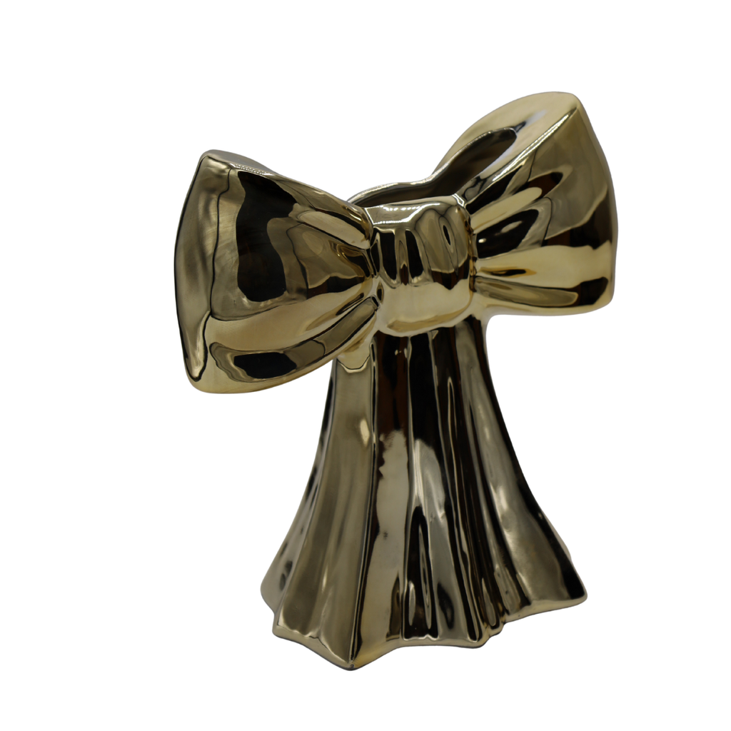 Wazon ceramiczny Kokarda złota 18,5cm