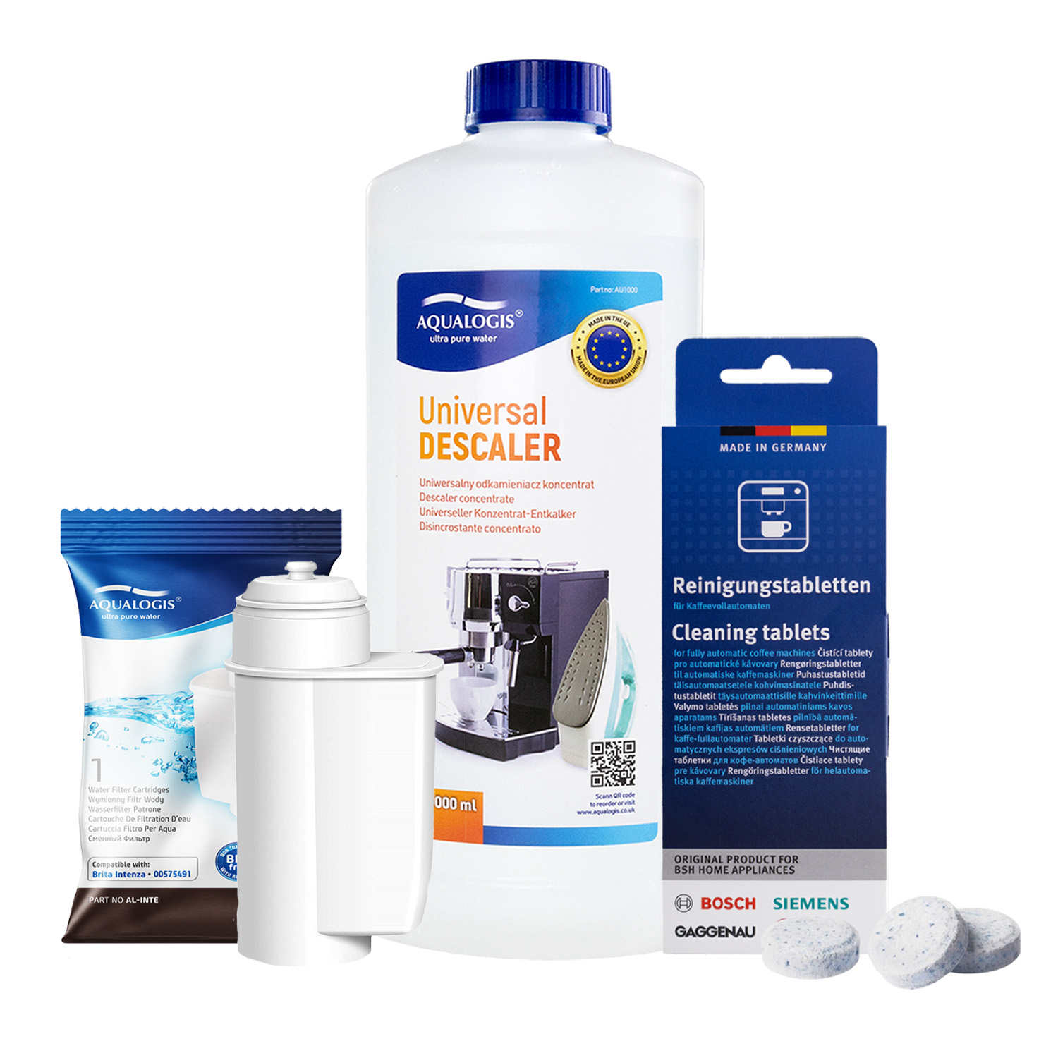 Filtr Al-Inte Do Ekspresu Bosch + Uniwersalny Odkamieniacz 1L + Tabletki