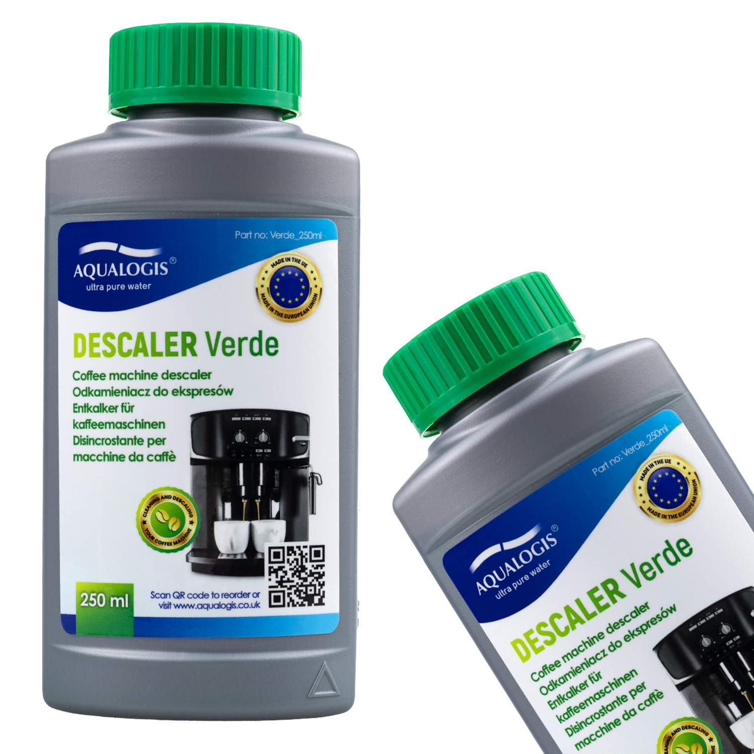 Aqualogis Verde Odkamieniacz do Ekspresów Saeco Philips Delonghi 250ml