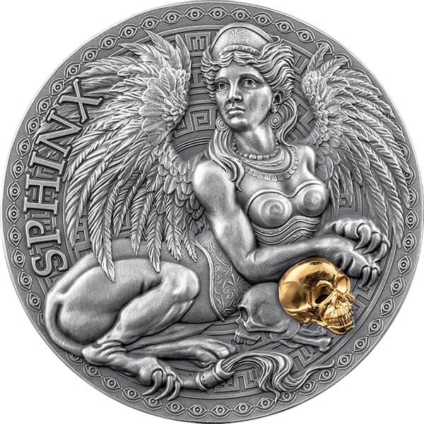 Srebrna moneta Mitologia Grecka: Sfinks 1 uncja 2024 - wysyłka 24 h! - Mennica Skarbowa