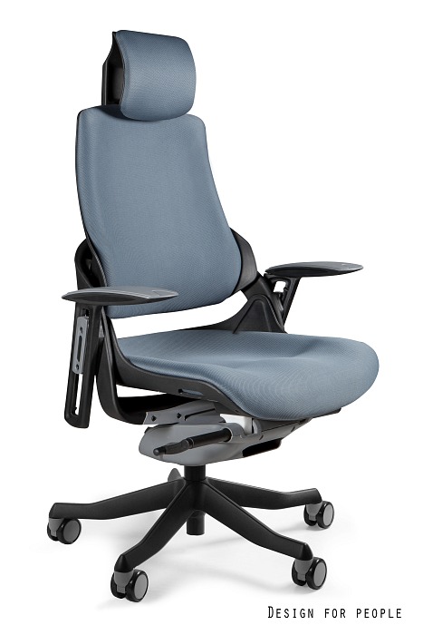 Fotel ergonomiczny WAU czarny, tkanina 18 kolorów, Unique