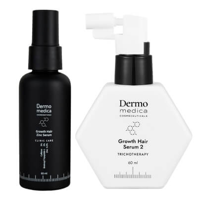 Dermomedica Cosmeceuticals Growth Hair Serum 2; 60ml.+ Growth Hair Zinc Serum 60ml