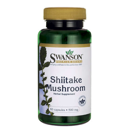 Swanson shiitake mushroom - grzybek shitake, kapsułki, 60 sztuk