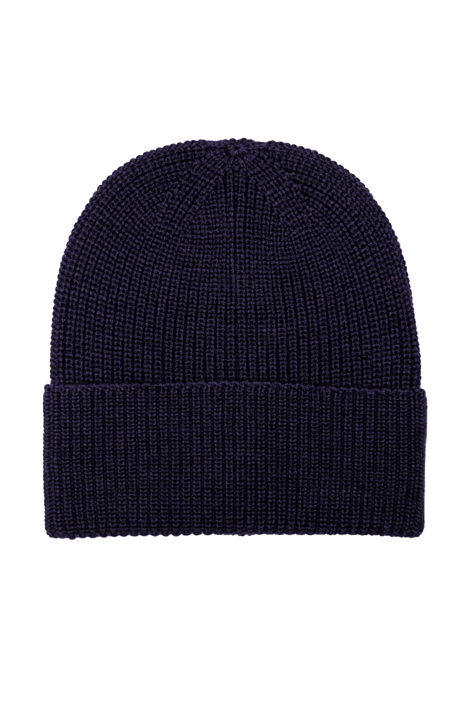 Czapka z wełny merino, fioletowa