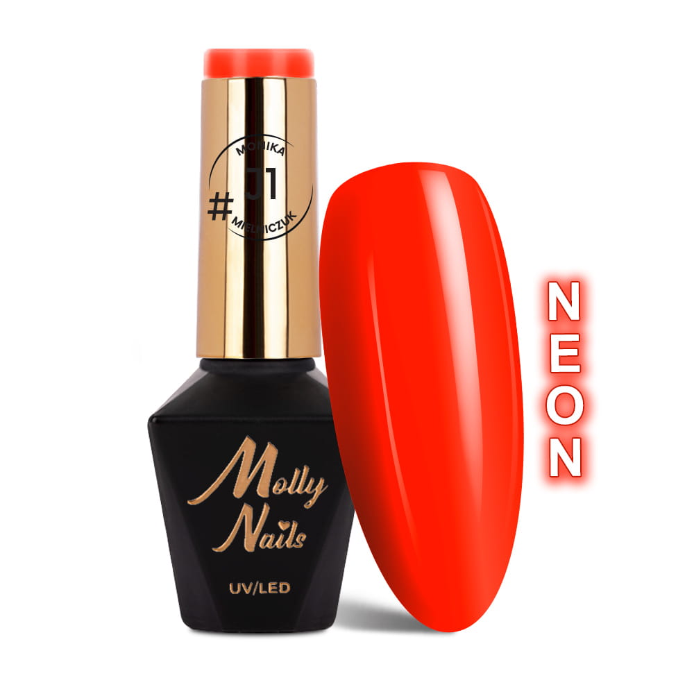Lakier hybrydowy LED/UV Gel Polish Molly Nails #Juicy by Monika Mielniczuk #J1 HEMA/Di-HEMA free 8g
