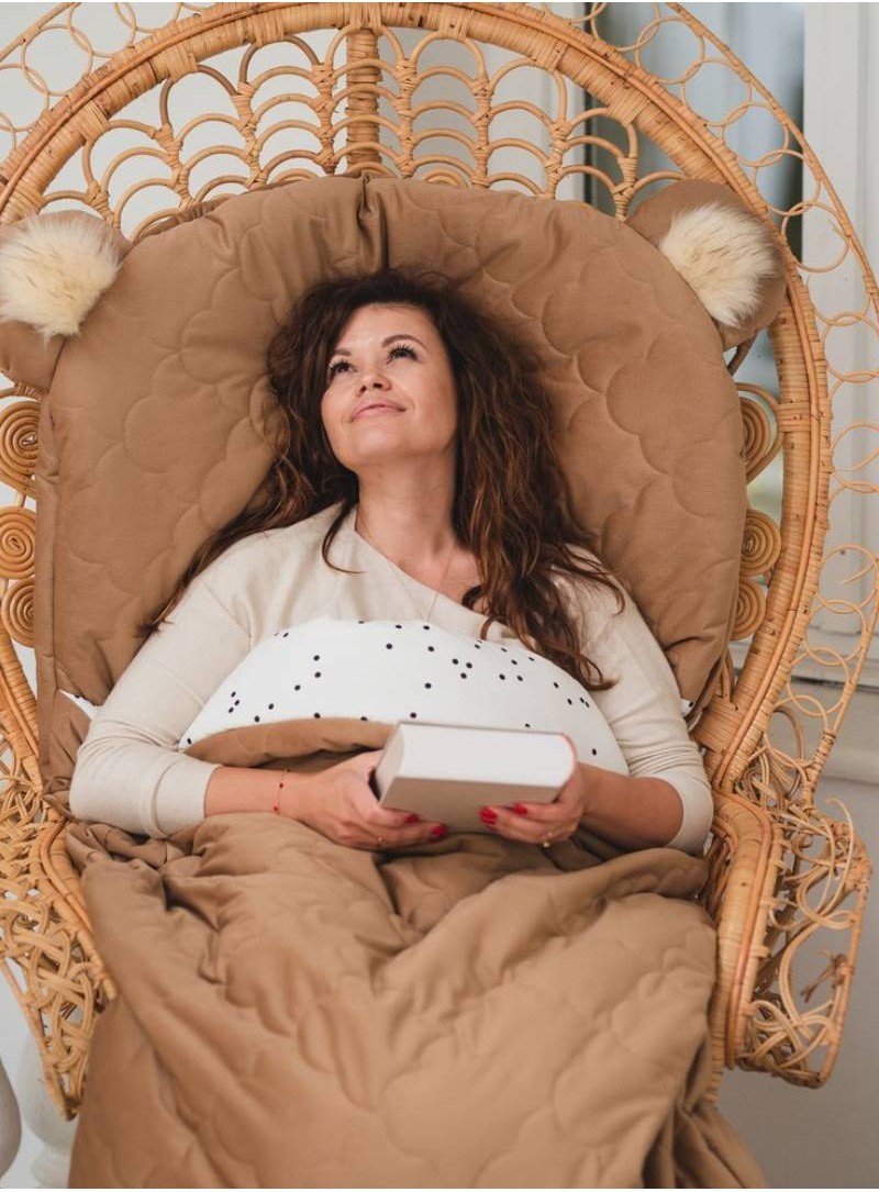 Śpiworek Kinder Hop Dream Catcher Caramel Teddy in Clouds - 250x100 cm