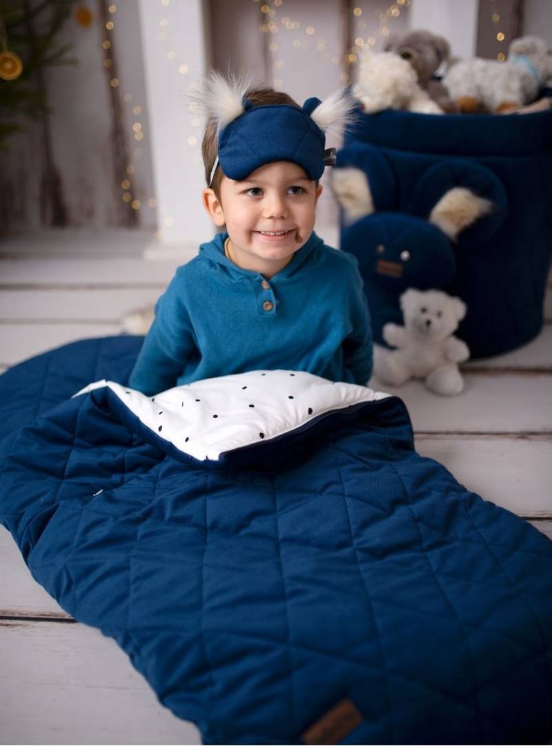 Opaska na oczy/do spania Kinder Hop Dreamy Bear (Mini) Big Diamonds Deep Blue