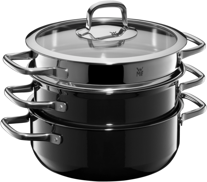 Zestaw garnków Fusiontec Compact Black 4 elementy