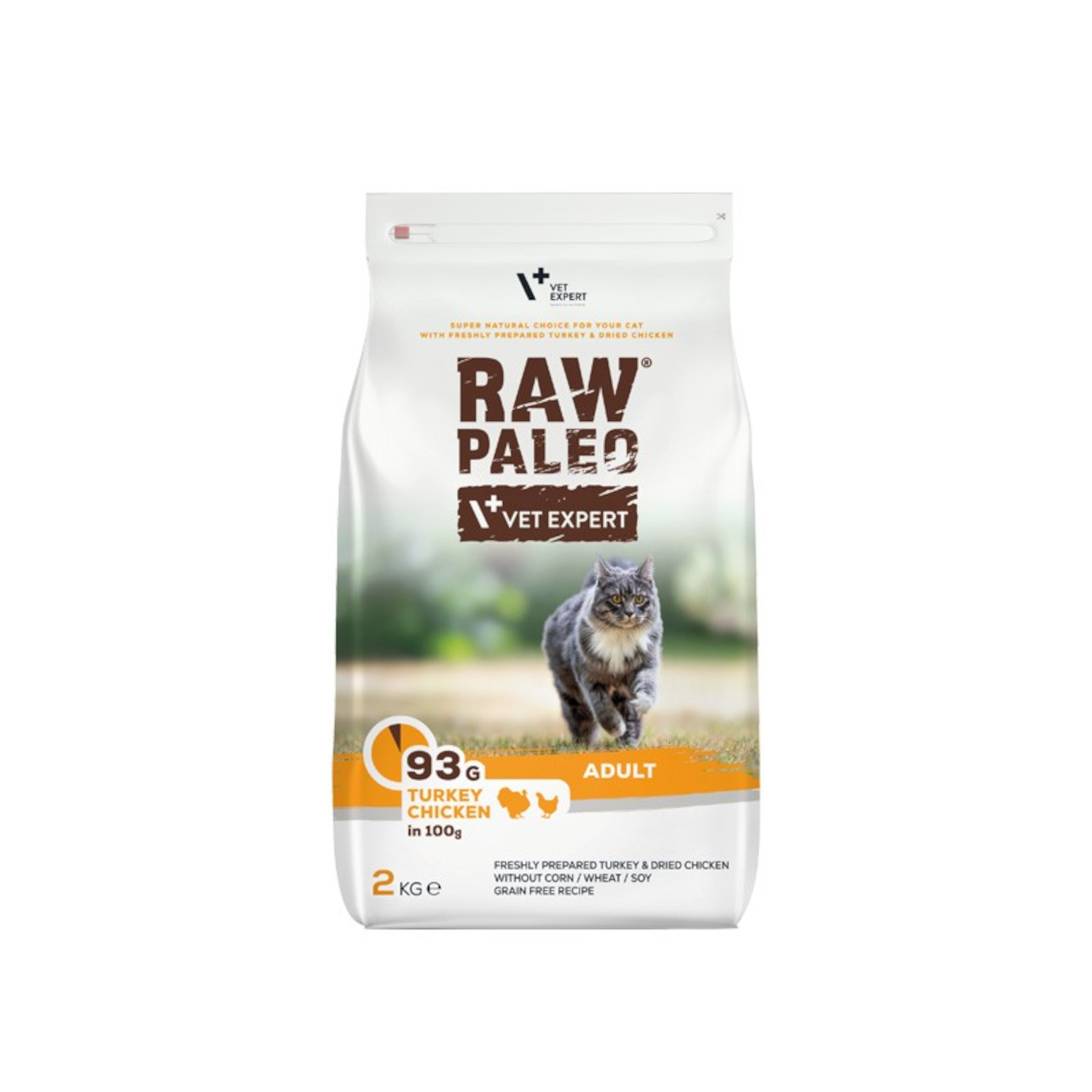 RAW PALEO ADULT CAT – sucha karma z indykiem i kurczakiem dla kotów dorosłych