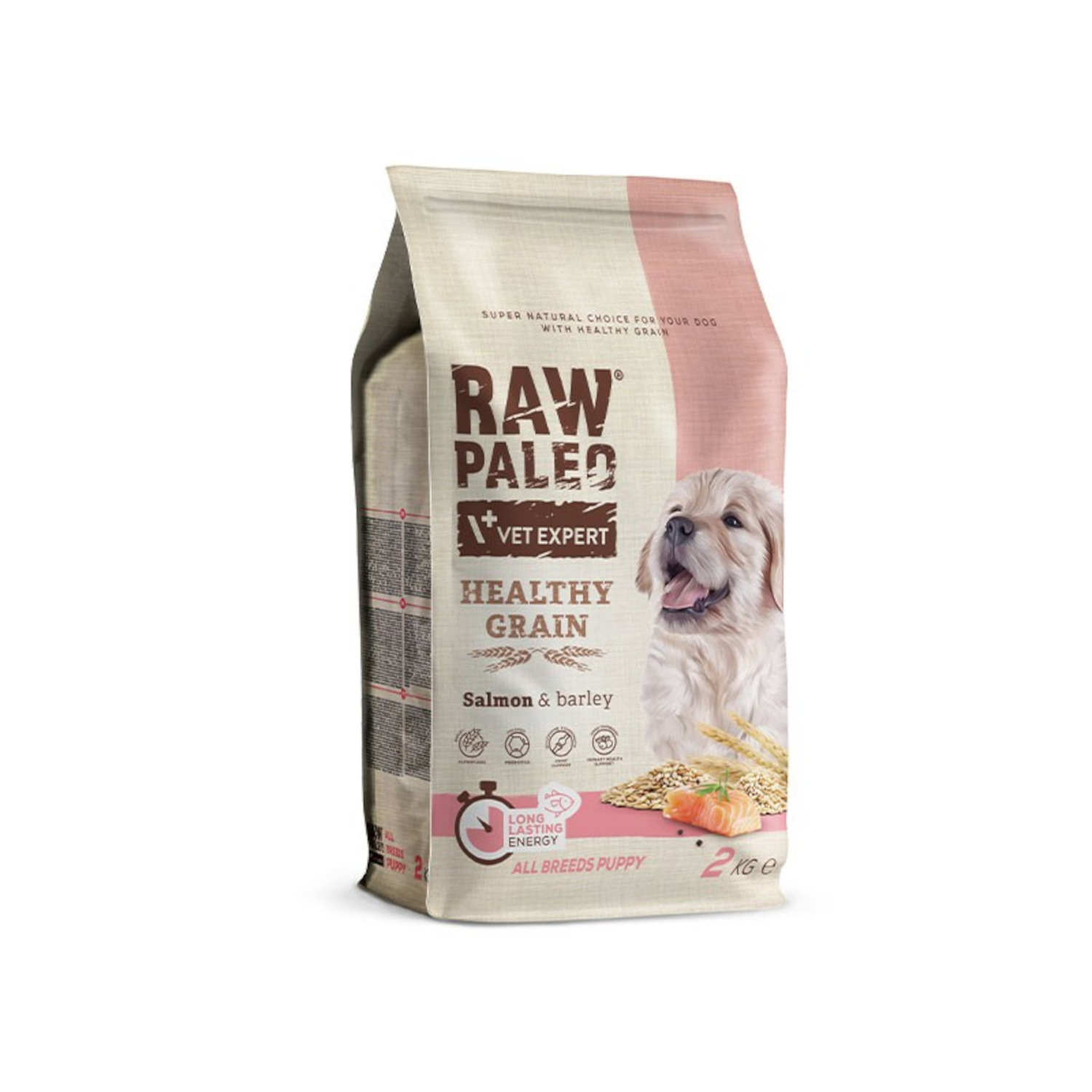 Salmon Puppy | RAW PALEO Healthy Grain | 2kg | Sucha pełnowartościowa karma dla szczeniąt