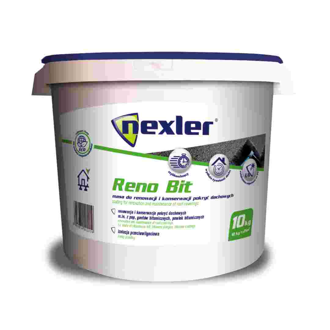 NEXLER RENO BIT 10KG POWŁOKA BITUMICZNA DO RENOWACJI I KONSERWACJI DACHÓW