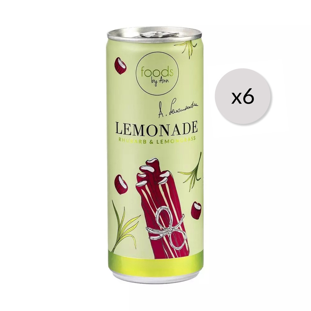 Lemoniada rabarbar & trawa cytrynowa, 250 ml x6