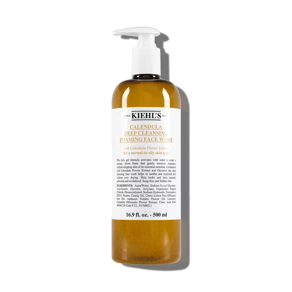 Kiehl's Calendula Deep Cleansing Foaming Face Wash - Pianka oczyszczająca do twarzy z nagietka lekarskiego 500 ml Opakowanie z pompką