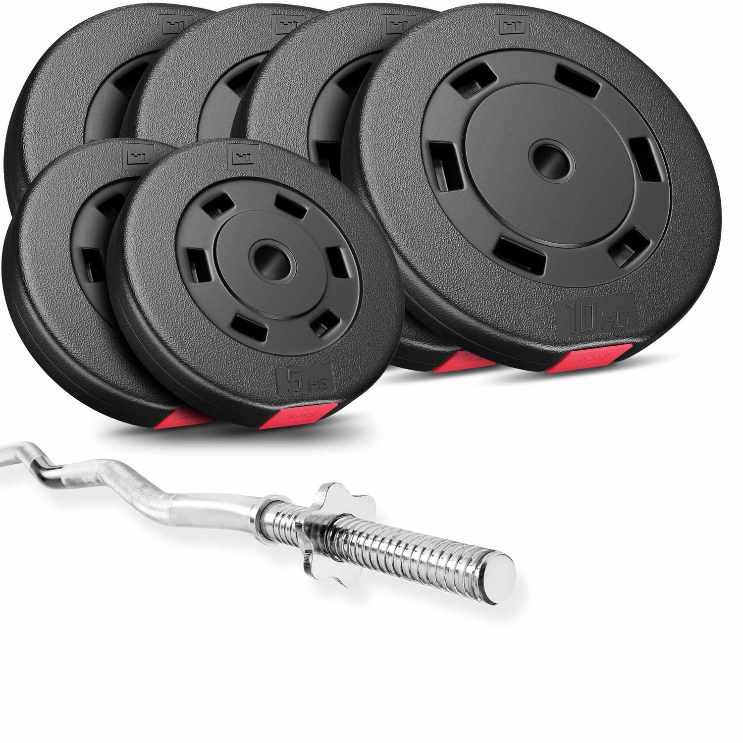 Kunststoff Hantelset 57 kg mit SZ-Stange