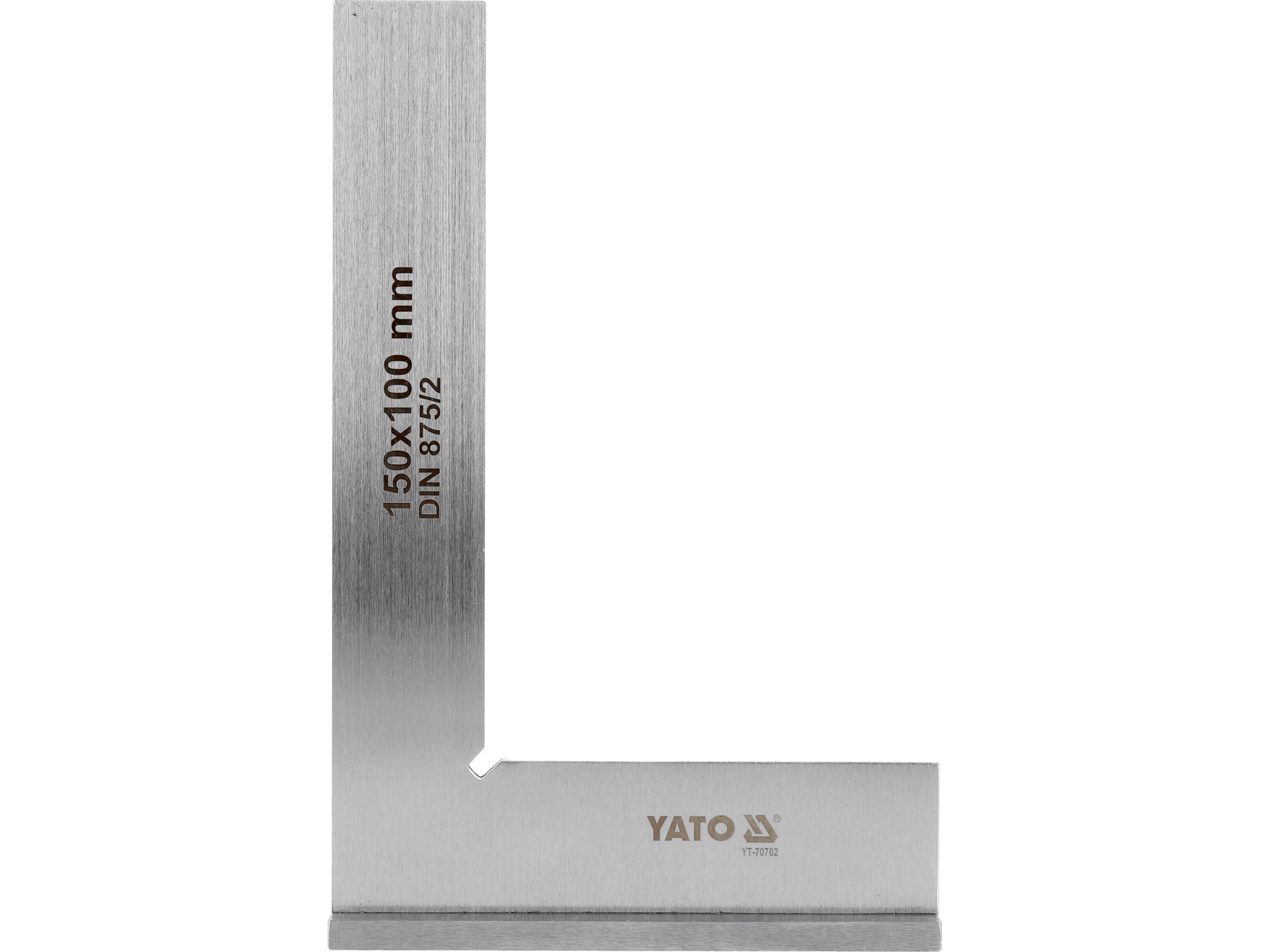 Kątownik ślusarski YATO ze stopką 150x100mm stal węglowa płaski YT-70762