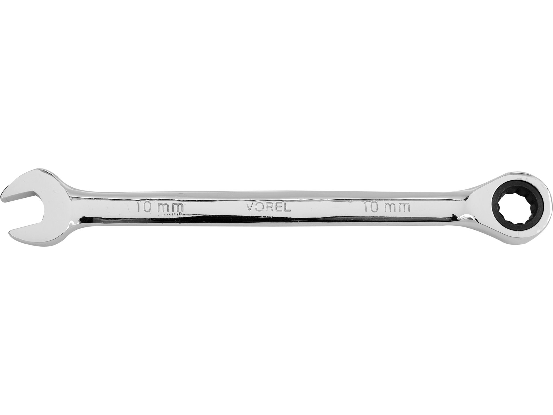 Klucz płasko oczkowy VOREL z grzechotką 10mm 72t grzechotka stal CrV 52652