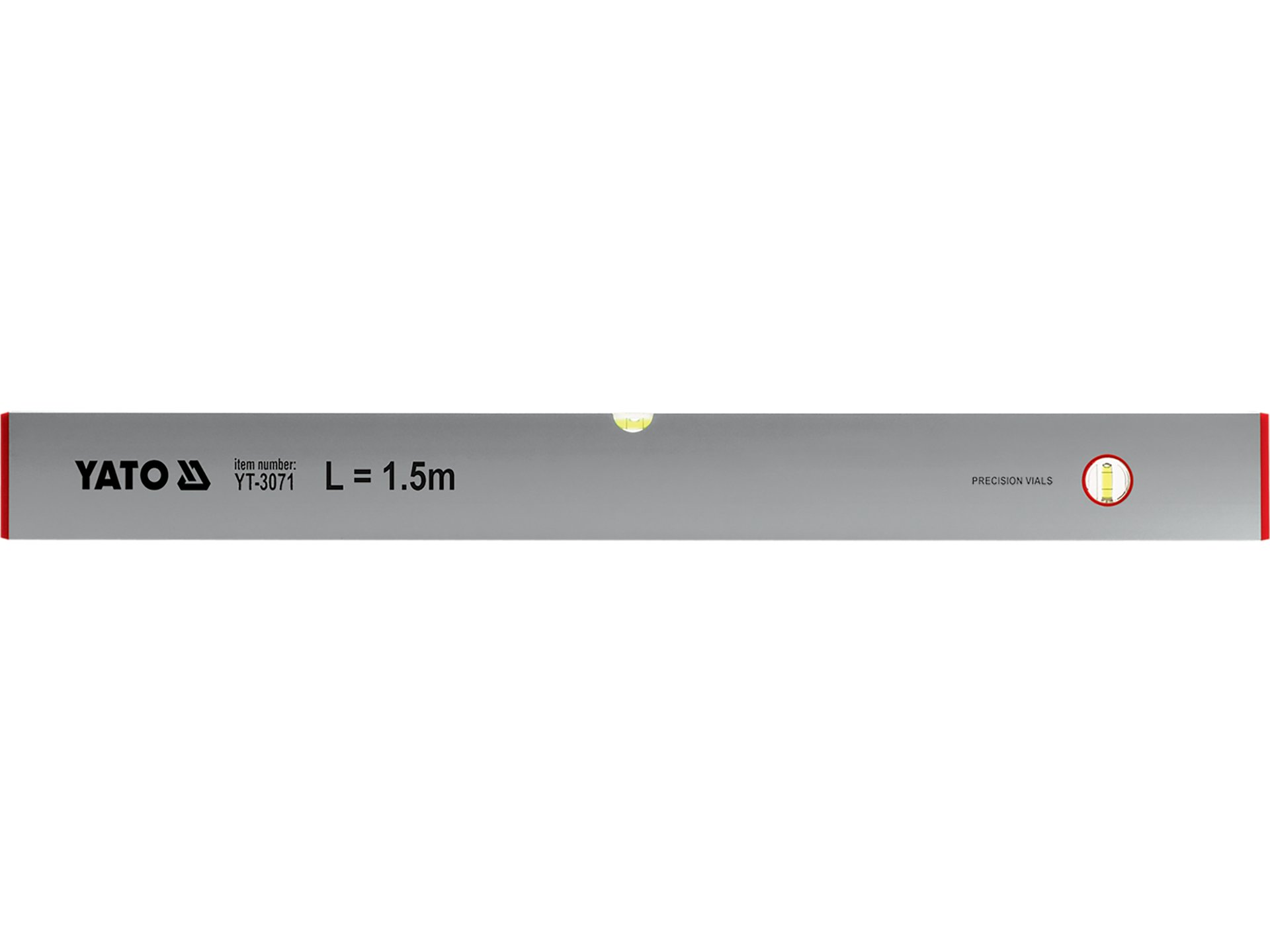 Łata murarska YATO aluminiowa 1.5m 2 libelki prostokątna budowlana YT-3071
