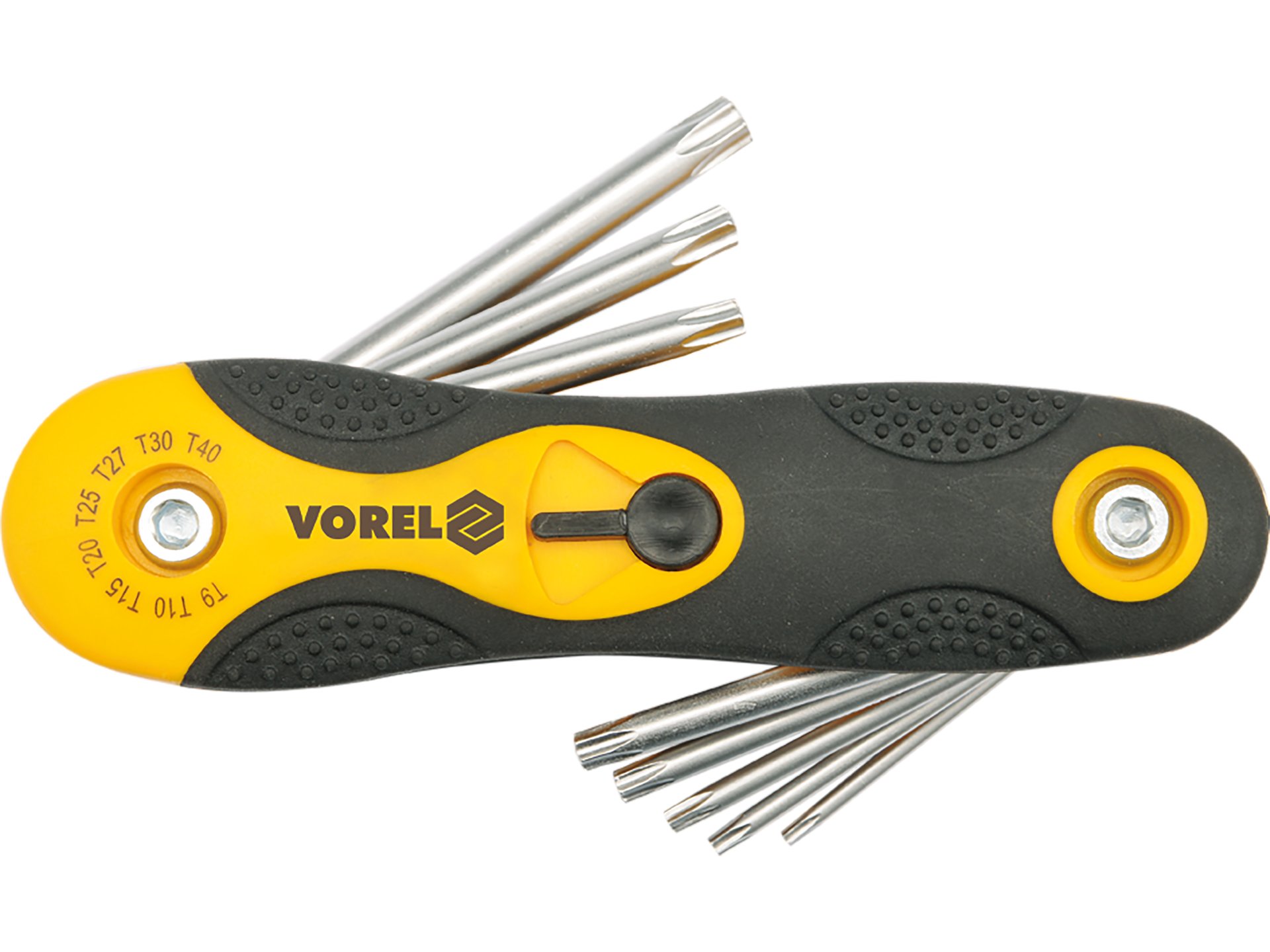 Zestaw kluczy TORX VOREL t9-T40 8 szt.uk trzpieniowy stal CrV imbusowy 56507